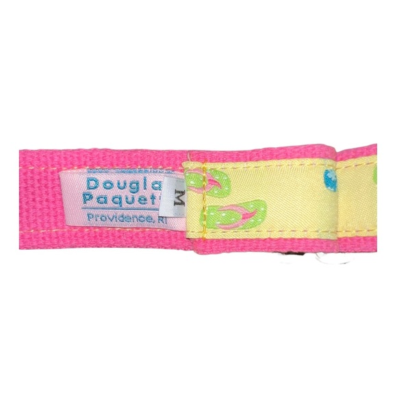 Douglas Paquette pink / yellow flip flop belt Medium 38” - Picture 4 of 5